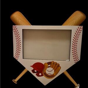 Baseball 4” x 6” Wooden Photo Frame Decor